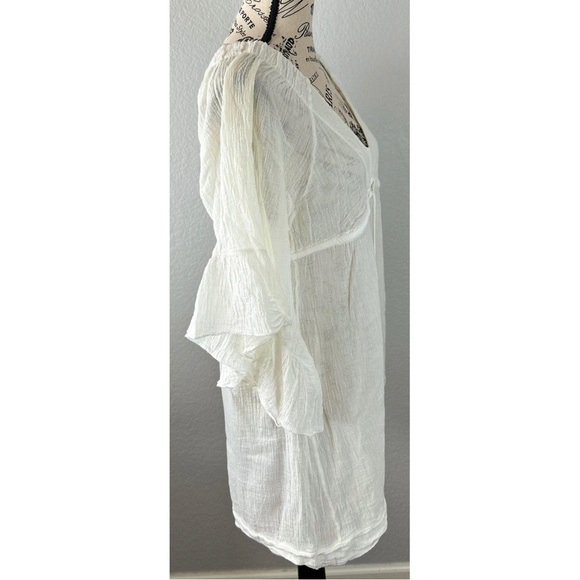 Eberjey 100% Cotyon White Tunic Blouse, size Small - Picture 3 of 9